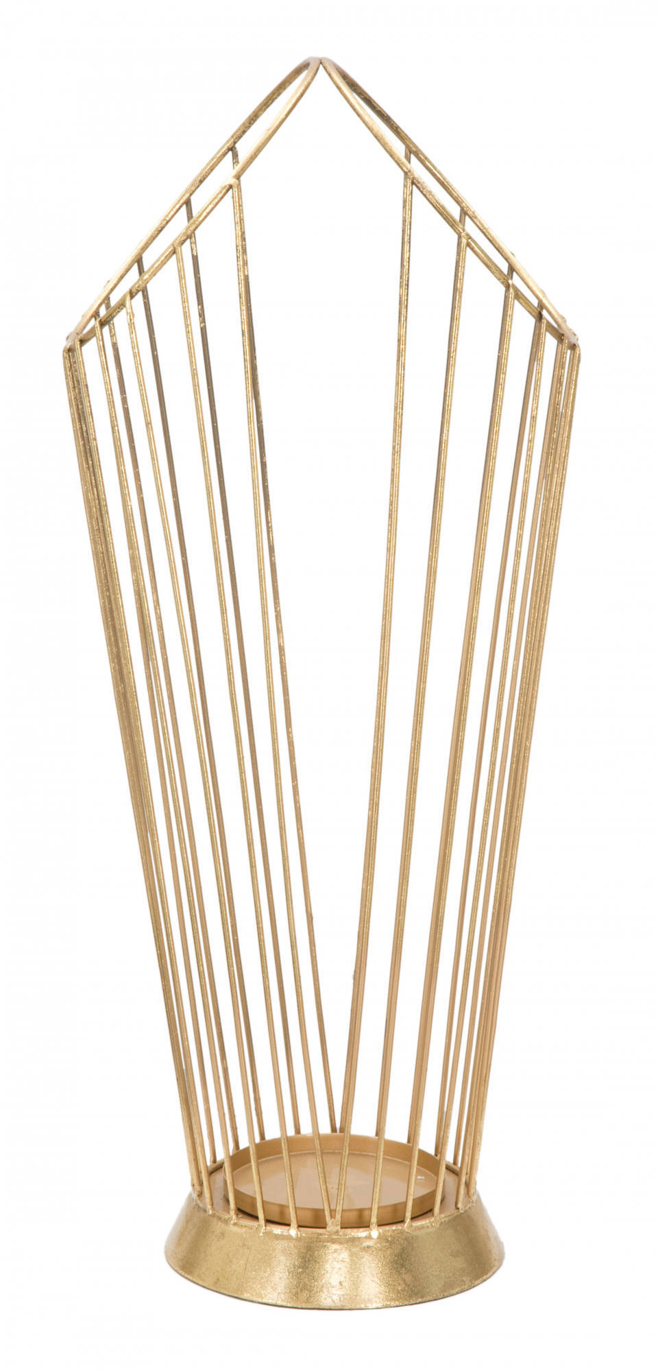Estructura paragüero en acero dorado, con lineas mínimas, color dorado, medidas 18,5 x 60 x 25,5 cm