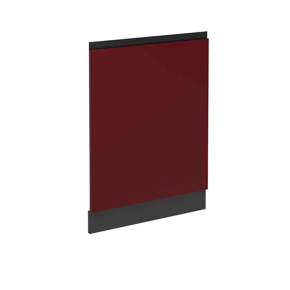 Vicco Panel przedni zmywarki R-Line, Czerwony, 60 cm J-Shape bez blatu roboczego