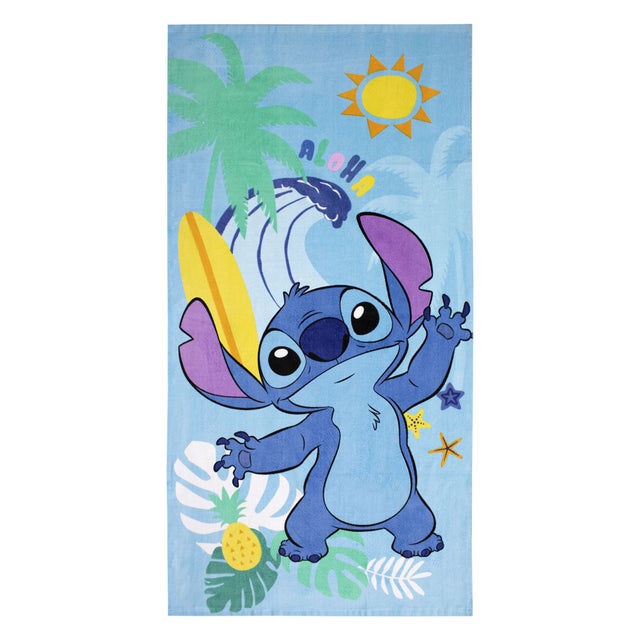 Serviette de bain d'été Disney Lilo et Stitch, serviette de plage 70x140cm
