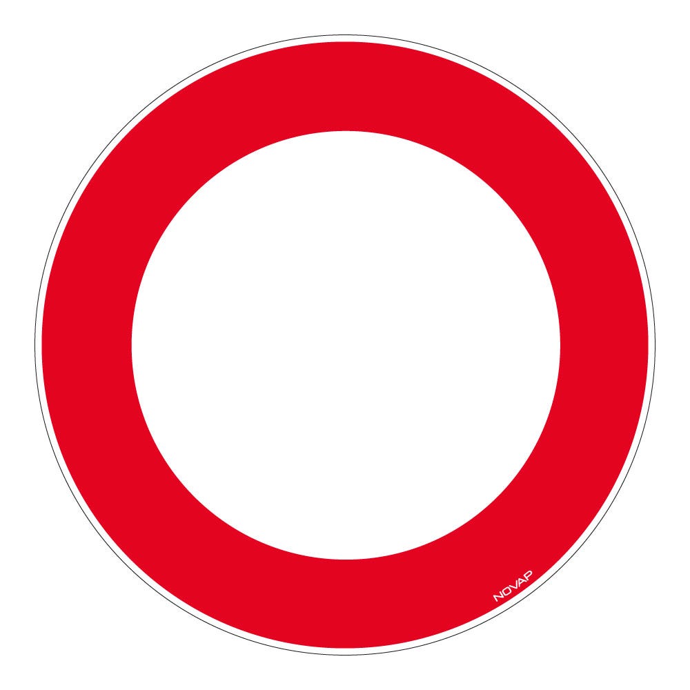 Panneau Rond rouge - Rigide Ø450mm - 4080284 | Leroy Merlin