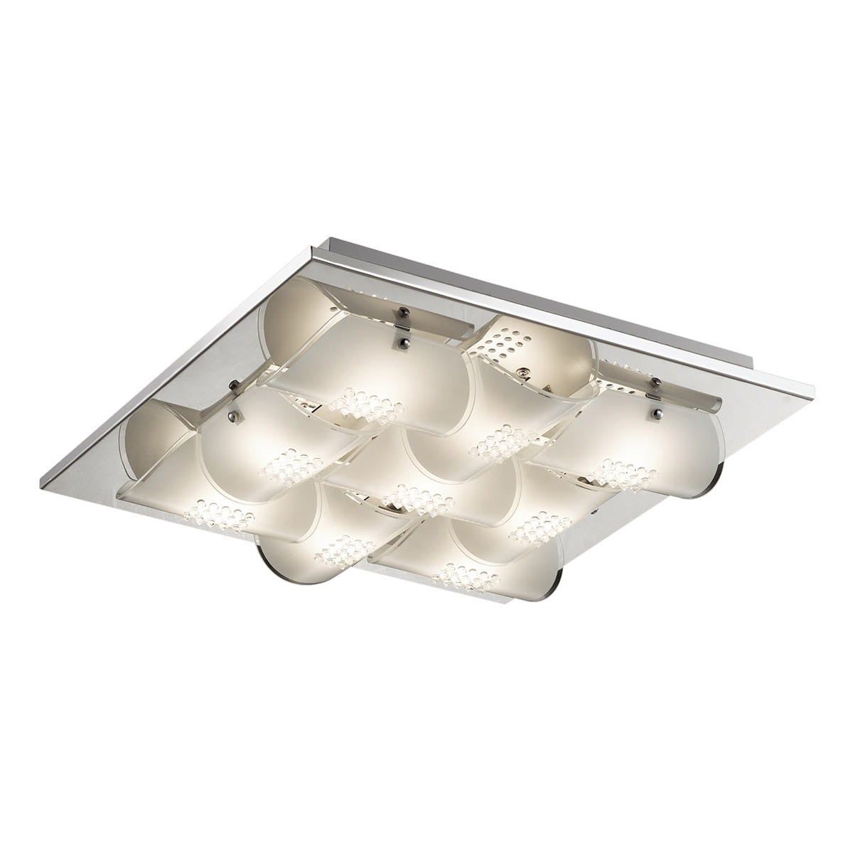Plafon DAZE chromowany biały 9xG9x10W wym:7,5x41x41cm IP20 Italux