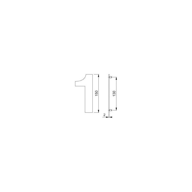 Numéro Maison 3 inox - 3