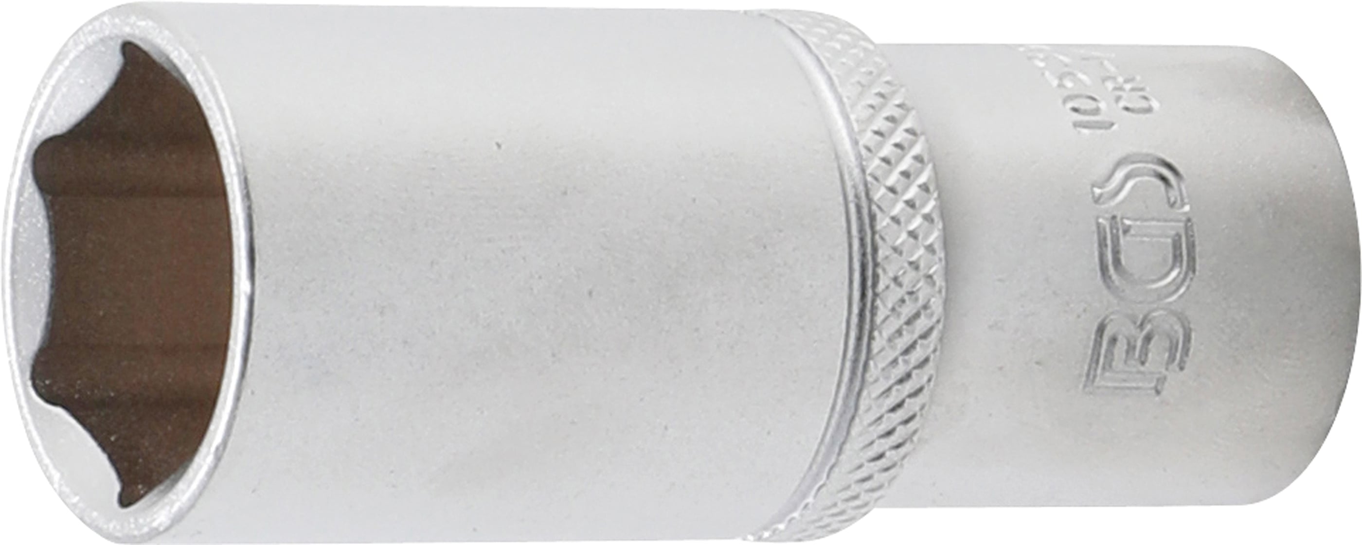 BGS Klucz nasadowy sześciokątny długi napęd kwadratowy wewnętrzny 10 mm (3/8") SW 19 mm - 10539