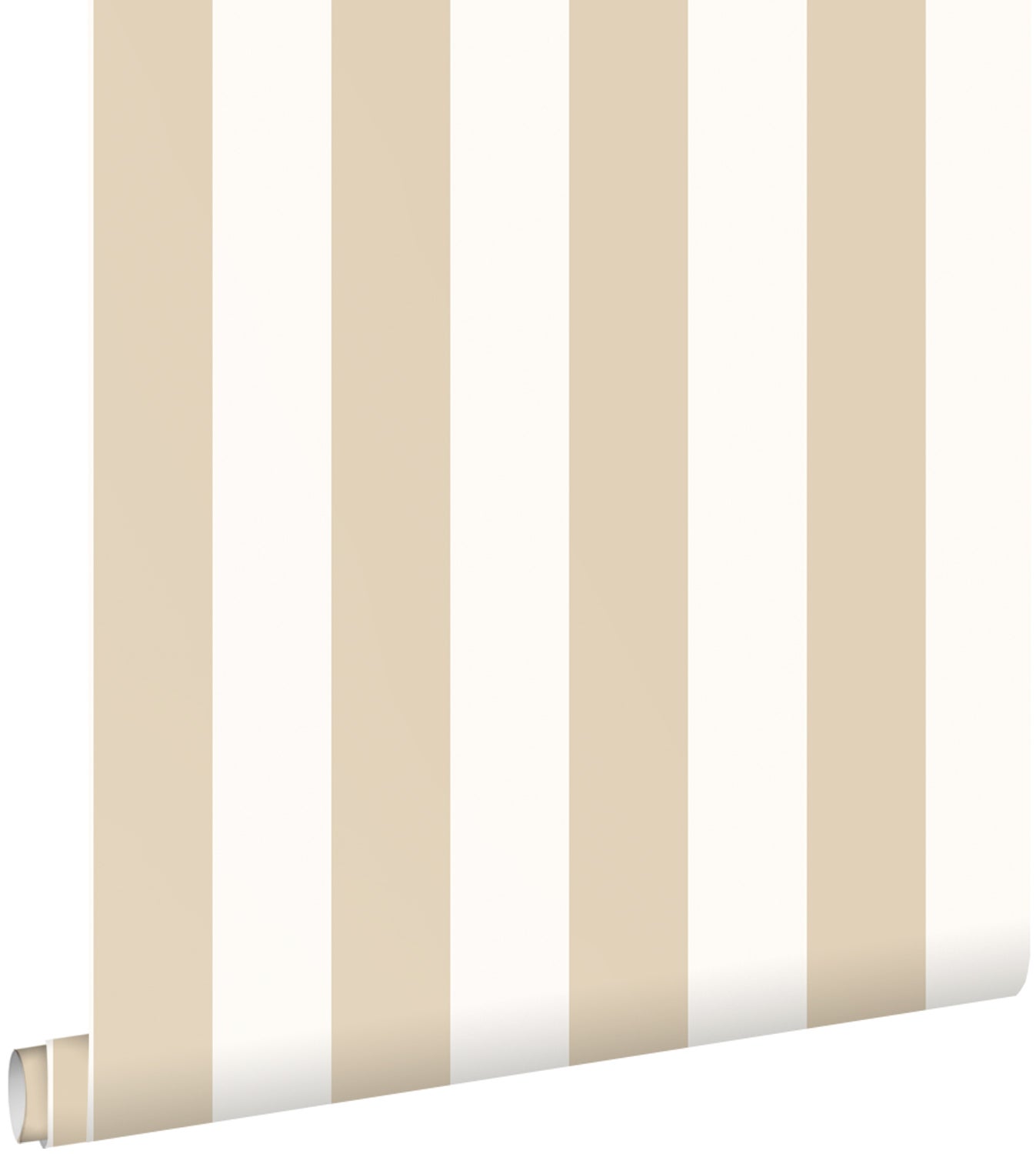 Tapeta paski białymIjasnego beżu - 53 cm x 10.05 m - ESTAHOME