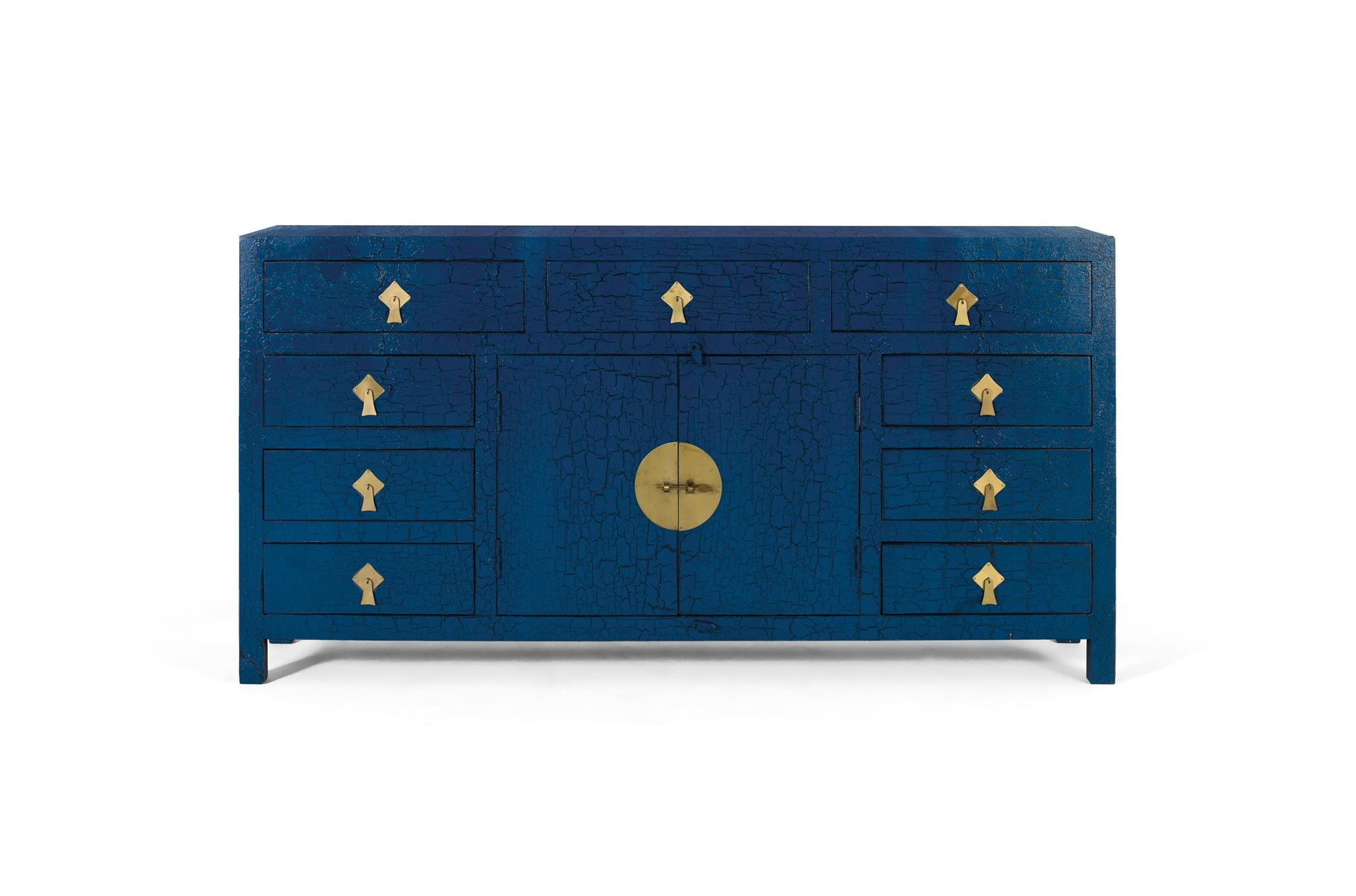 Komoda z drewna mango, płyta MDF w stylu orientalnym - 90x180x40 GYC