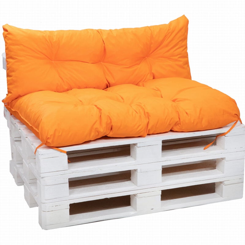 Poduszka ogrodowa na paletę 120x50x40cm poduszka na meble ogrodowe pomarańczowa, poduszka na balkon taras, poducha ogrodowa na meble z palet
