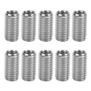 50 Inserti Filettati T-LOK In Zinco Per Legno, 8-32 X 0.433'' (11mm), Testa Esagonale, Chiave A Brugola