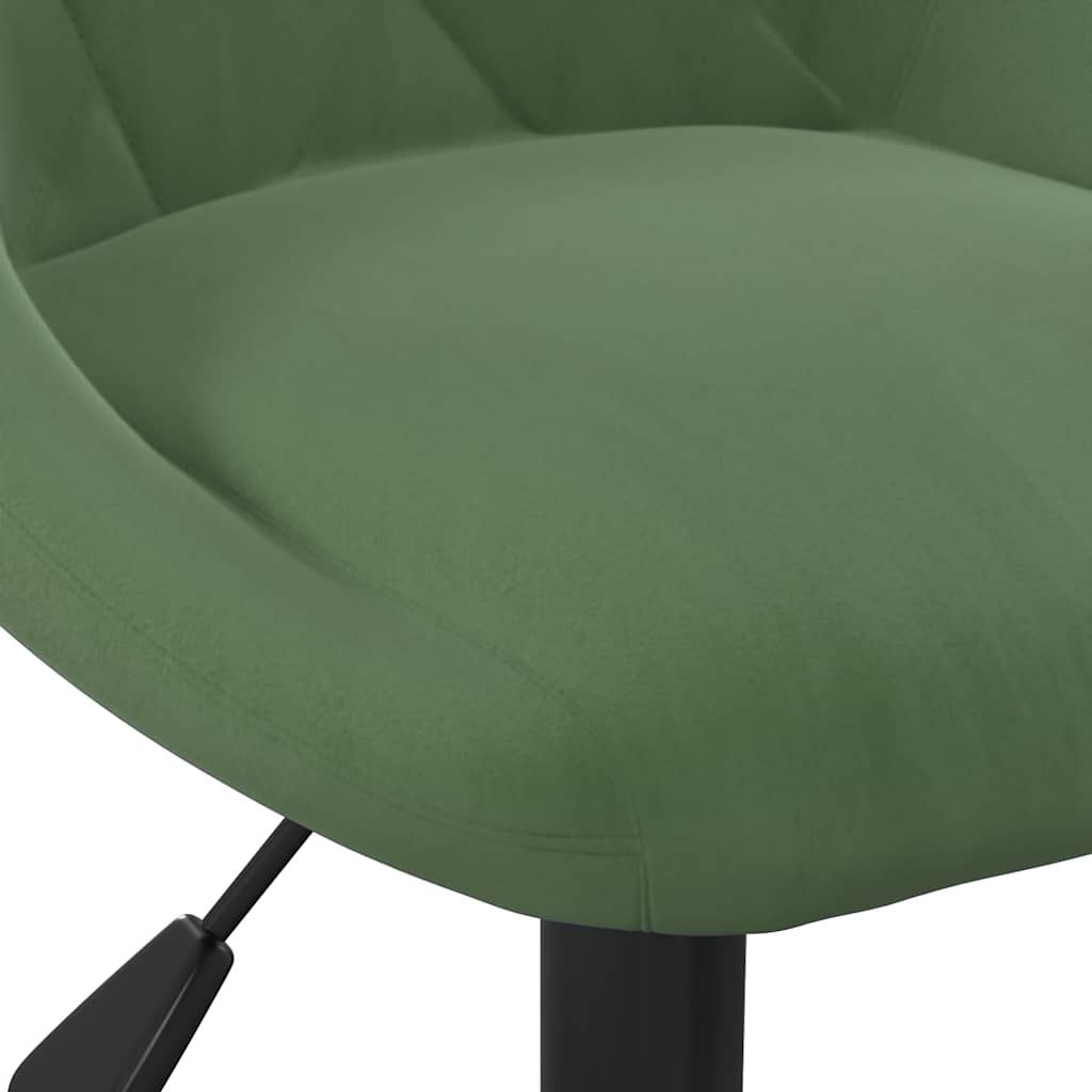 Chaise de salle à manger Vert foncé Velours vidaXL - 7