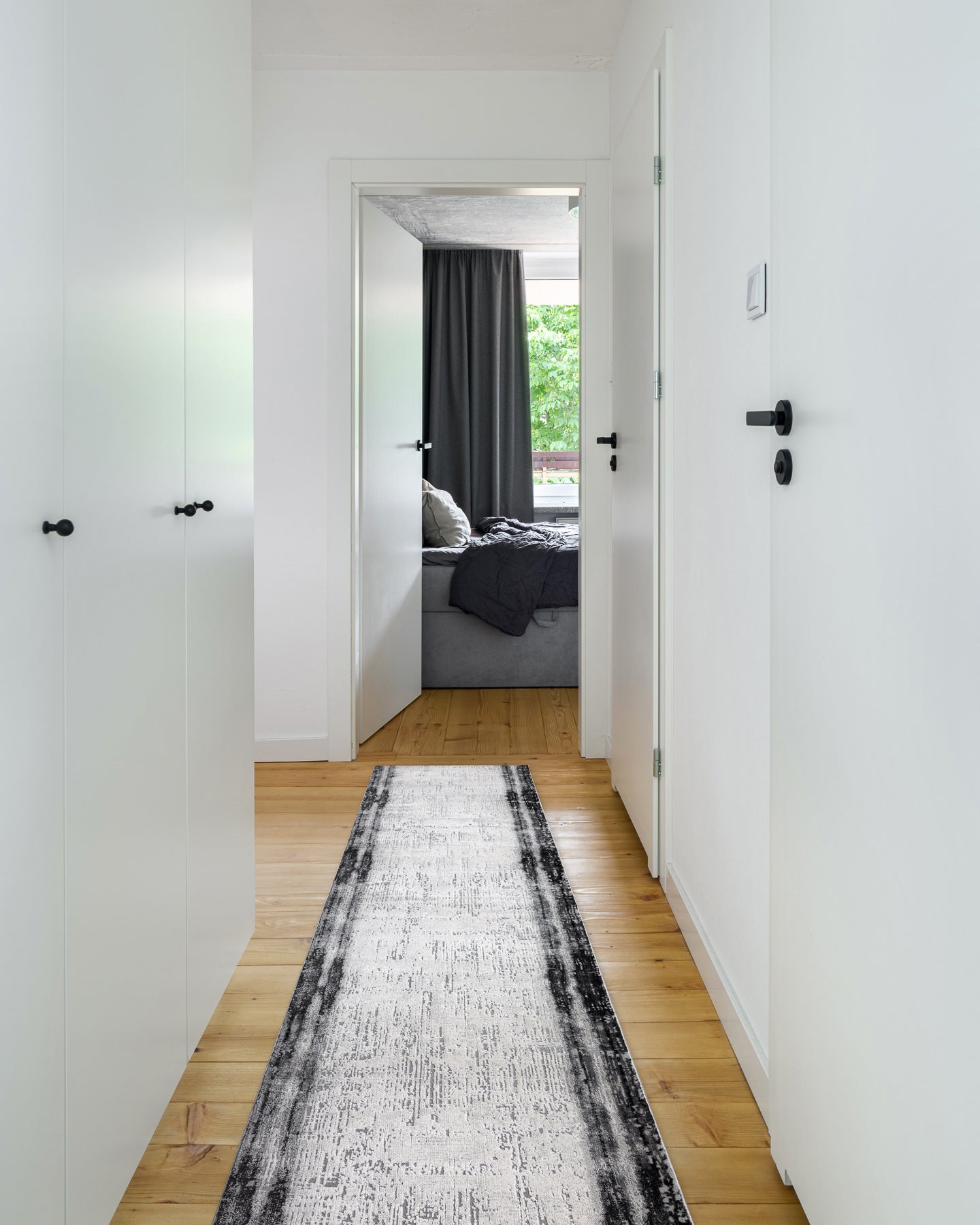 Tapis de couloir TULS 51235 moderne, anthracite 90 cm 90x880 cm - 3