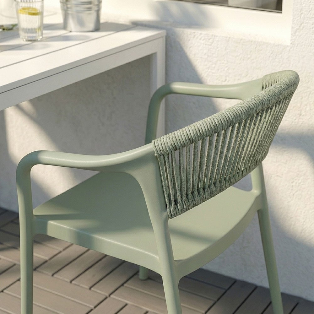 Lot de 4 Chaise de jardin sans coussin Jolanda en Polypropylène Vert - 3