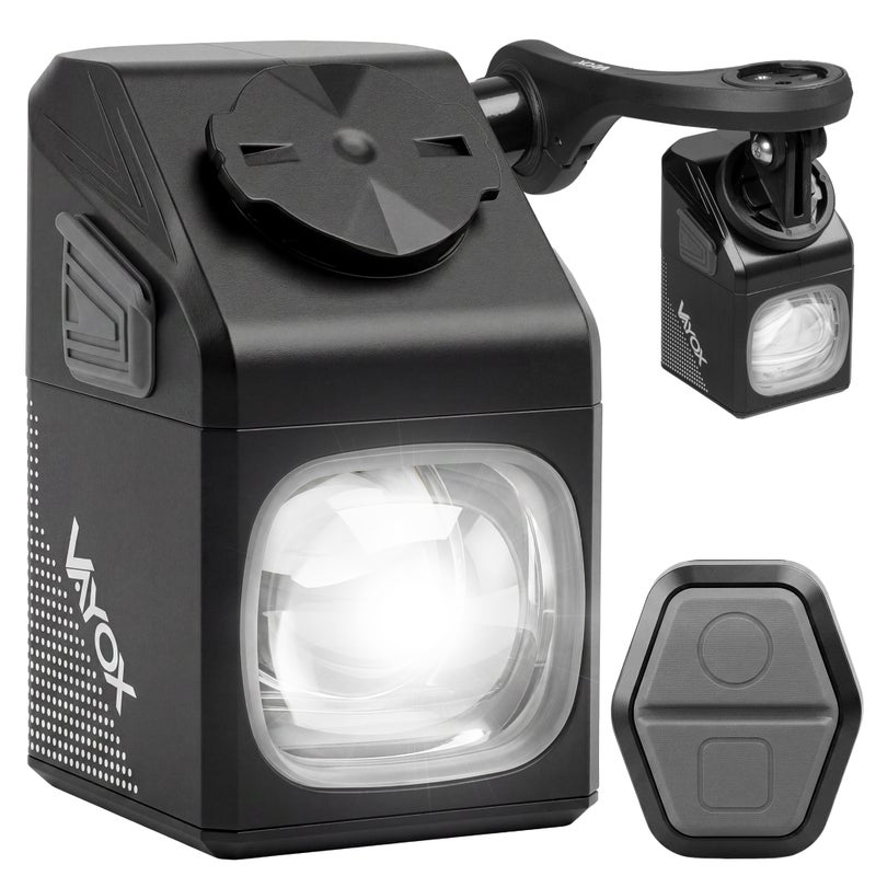 Фото - Велоліхтар VAYOX Lampka rowerowa VAF1000PRO przednia, 1000lm, 5000mAh, z pilotem + Uchwyt VABH2 do nawigacji rowerowej i lampki