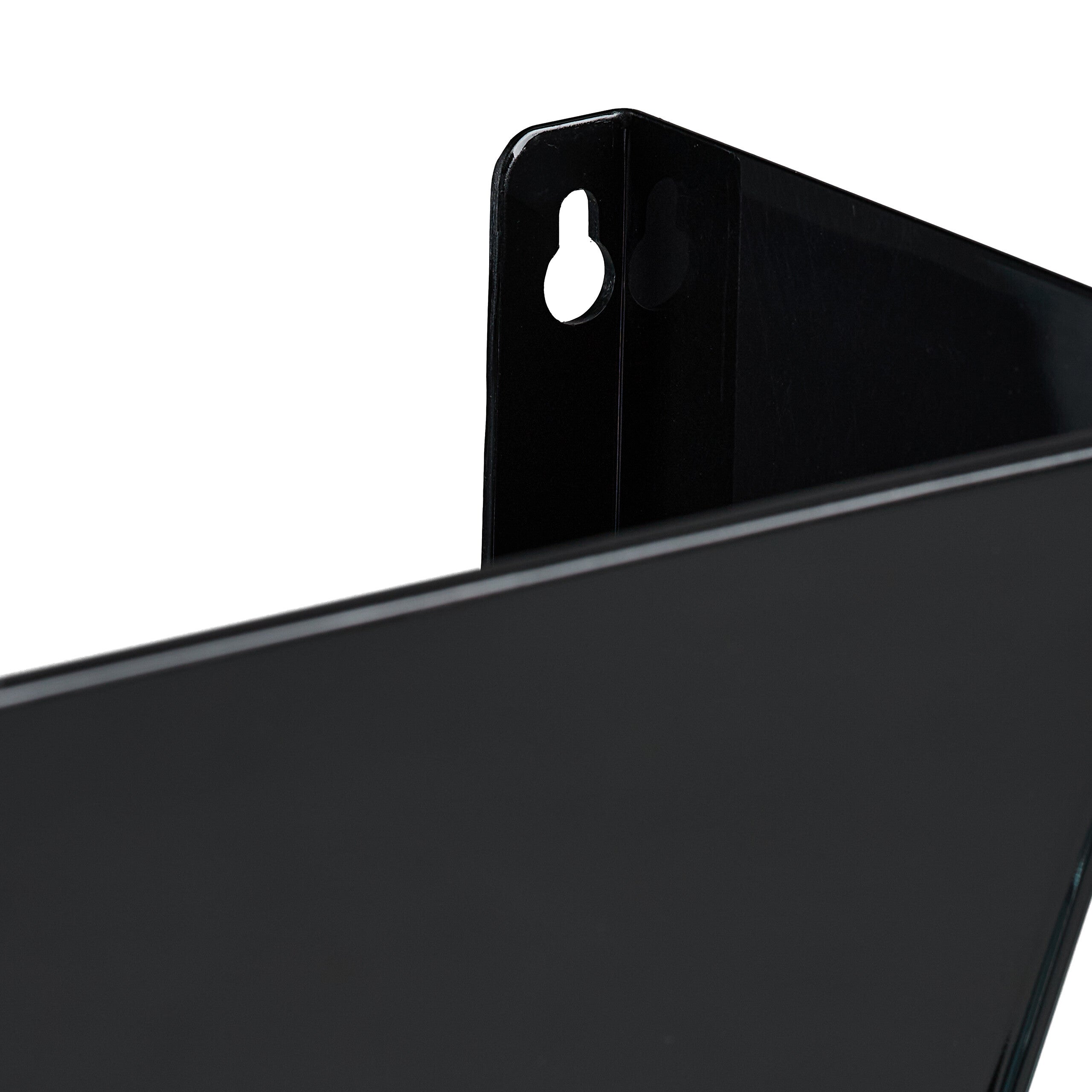 Porte-documents mural en lot de 3, plastique, pour magazines et journaux, HLP : 19 x 33 x 10,5 cm, noir, Relaxdays - 7