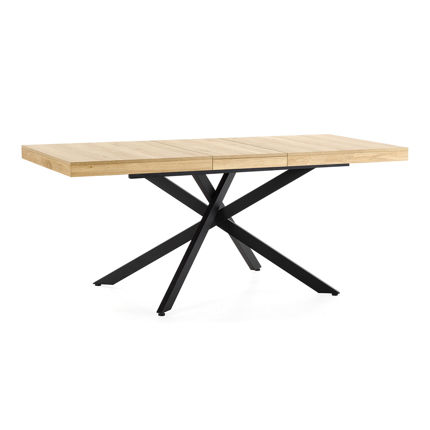 Table de salle à manger extensible Palermo couleur chêne, 140-180 cm - 4