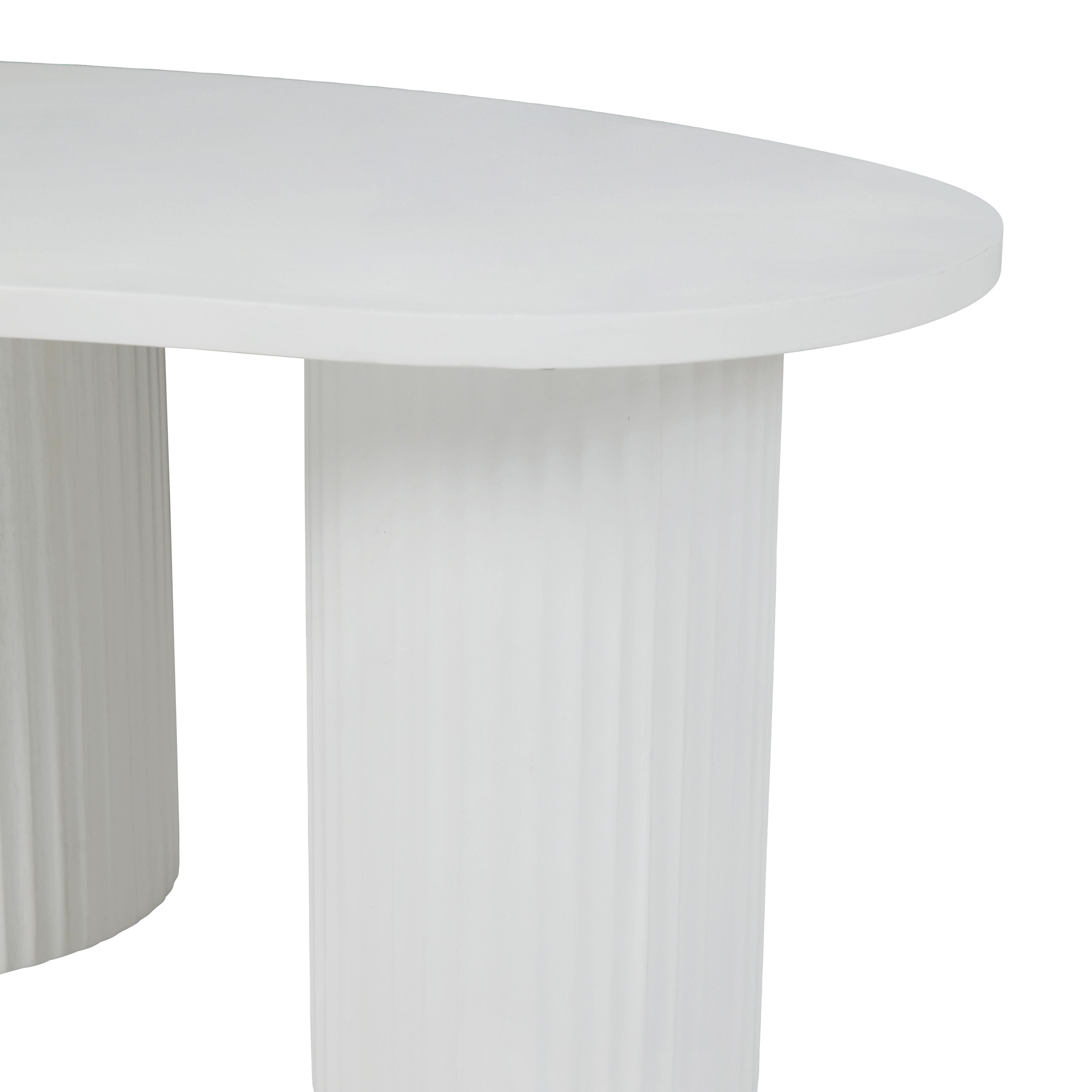 Table basse en MDF décor mélaminé blanc - 6