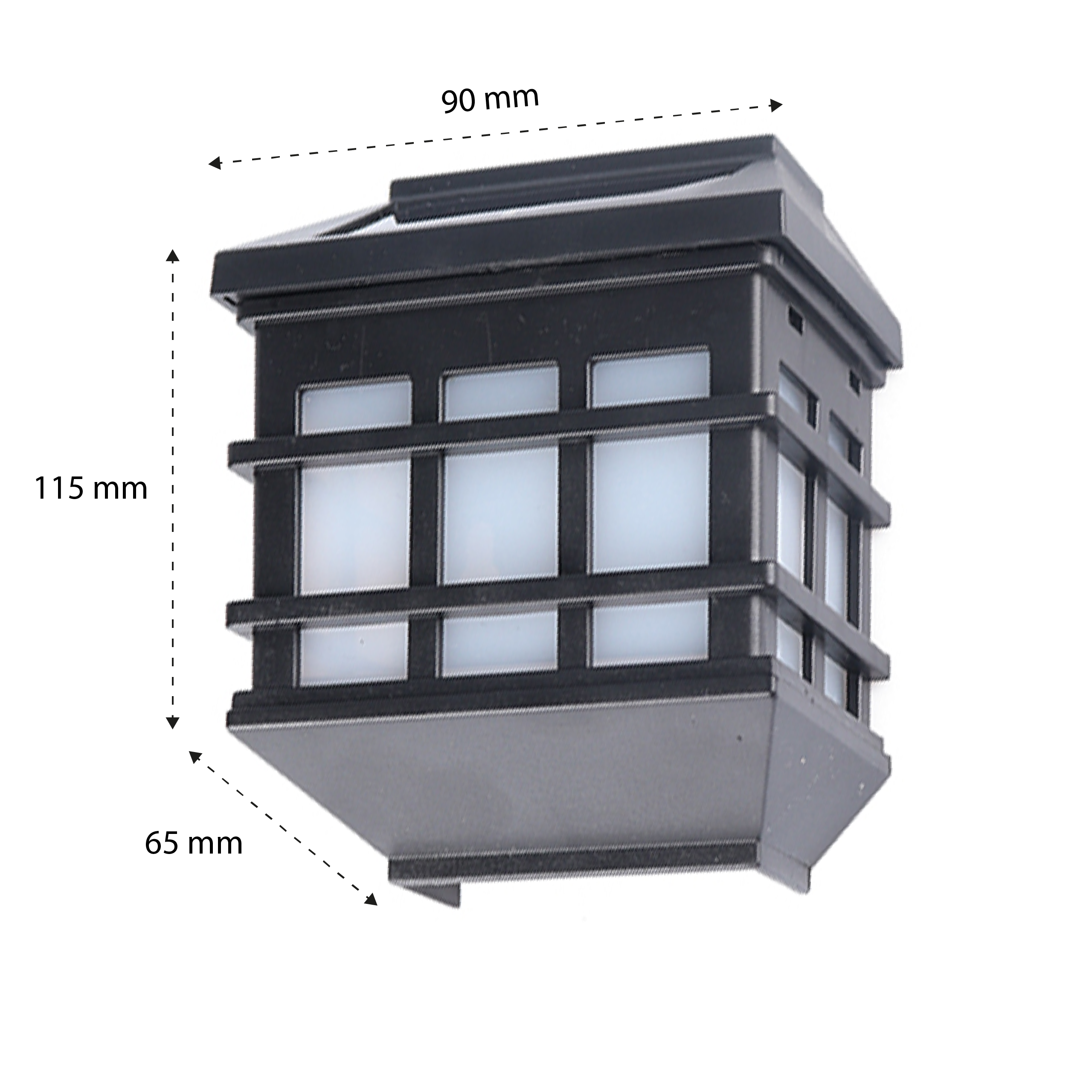 Kinkiet solarny LED imitacja płomienia IP44 3000K lampa ścienna zewnętrzna czarna MasterLED - 2