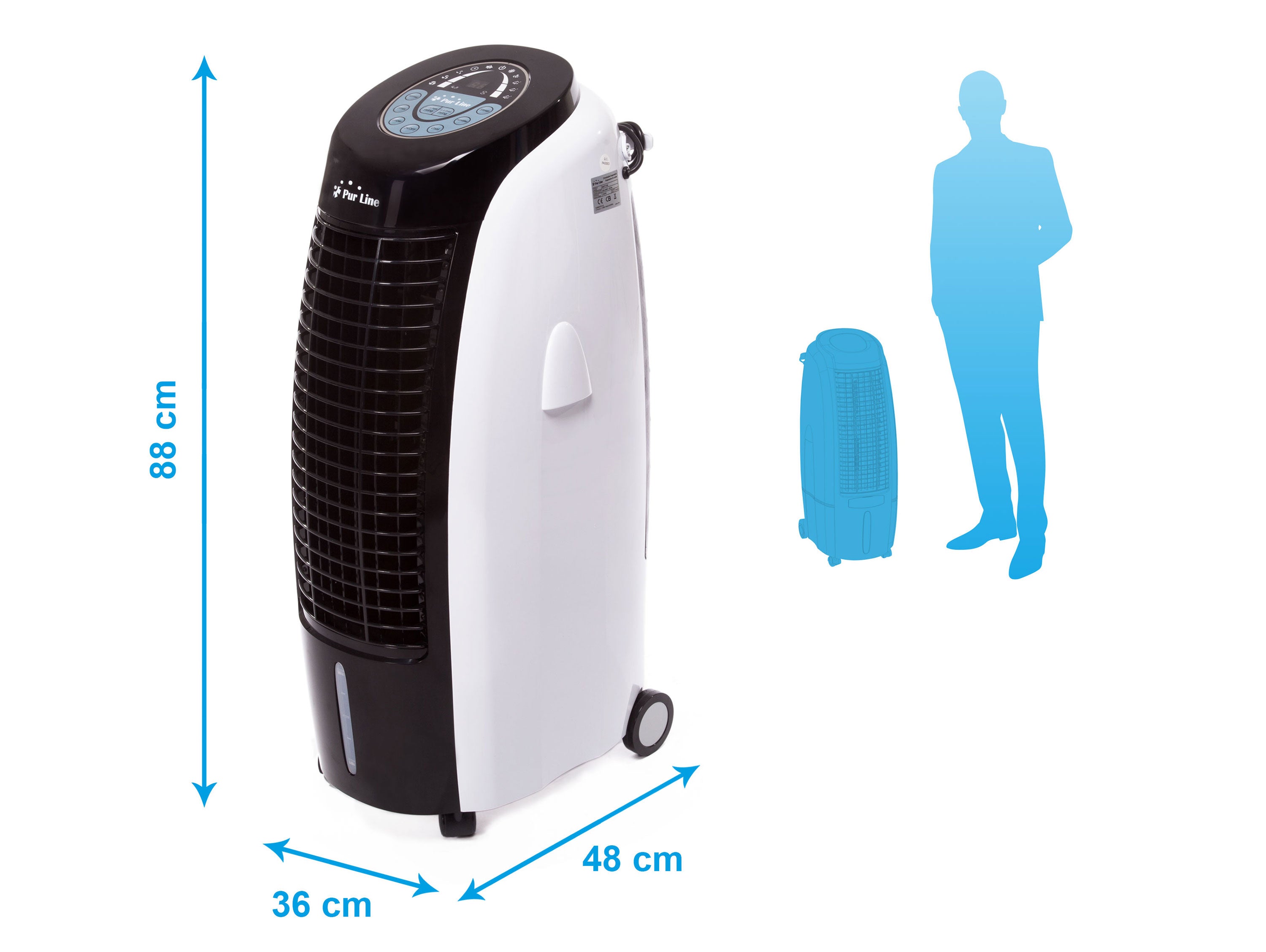Rafraichisseur d'air par évaporation à débit élevé minuterie et 6 vitesses - 7