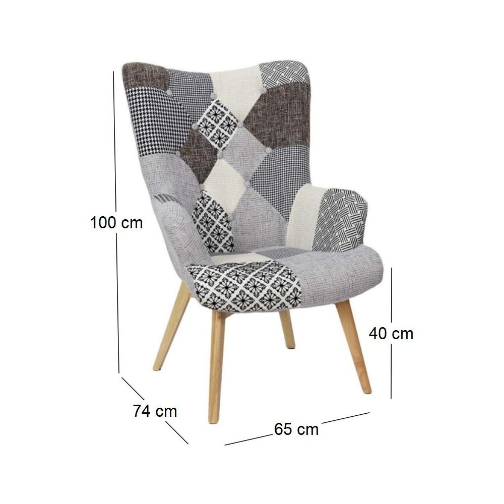 Fauteuil Patchwork Design 