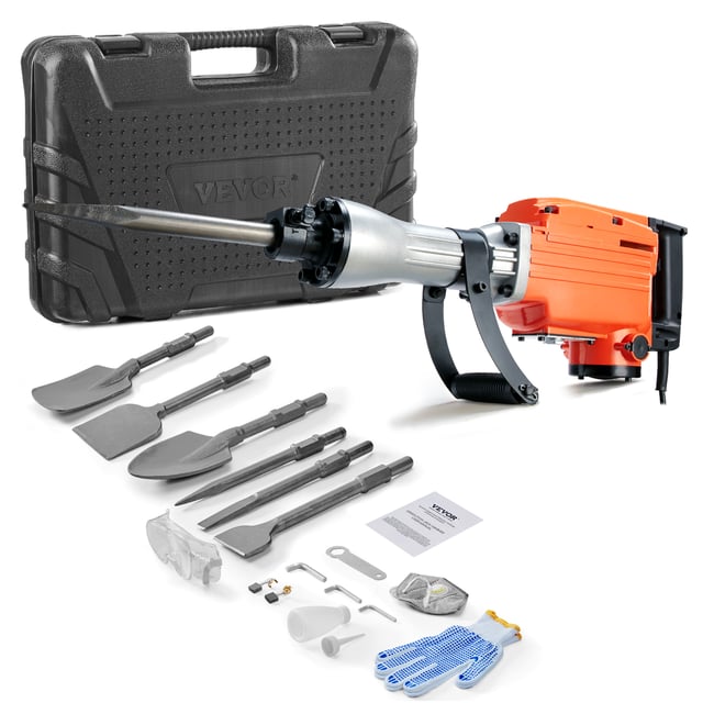 Jack Hammer - Set Di Punte Per Trapano A Percussione Da 30,5 Cm, Punta Piatta E Scalpelli A Punta Toro Per Demolizione E Demolitore Per Calcestruzzo - Foto 7