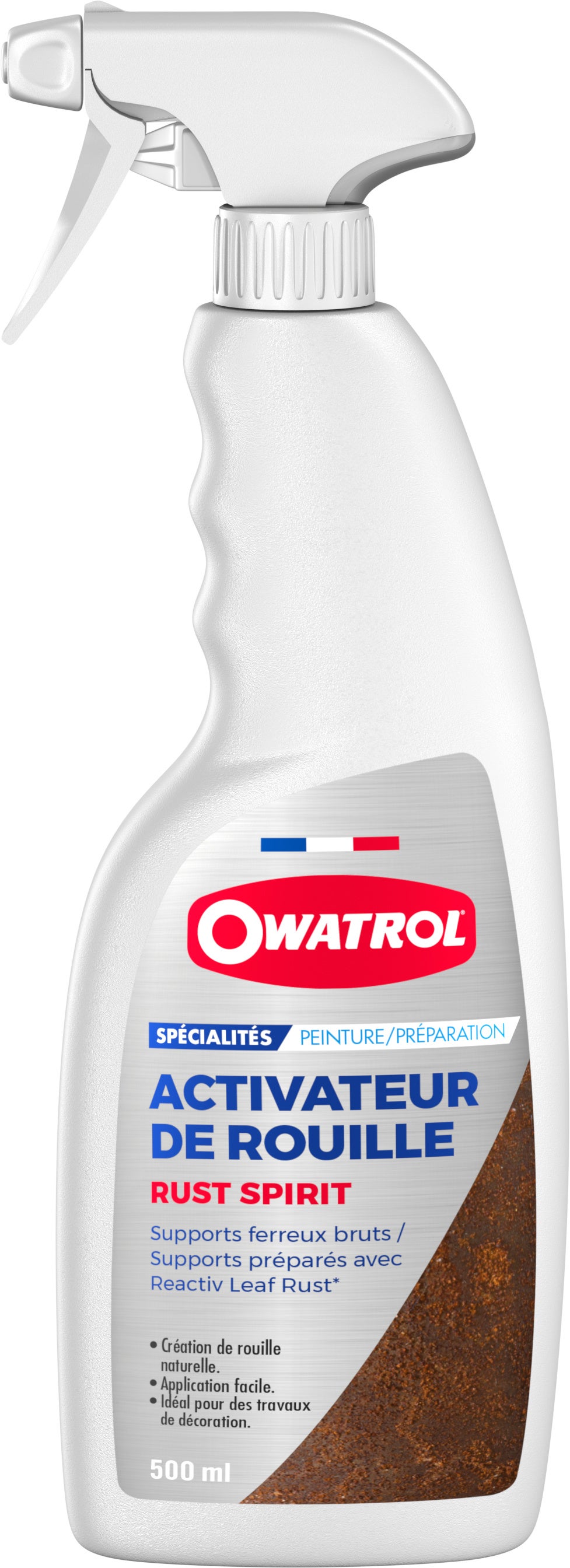 Owatrol Spirit: Rust Spirit - dekoracyjny aktywator rdzy, efekt rdzy 0.5L spray