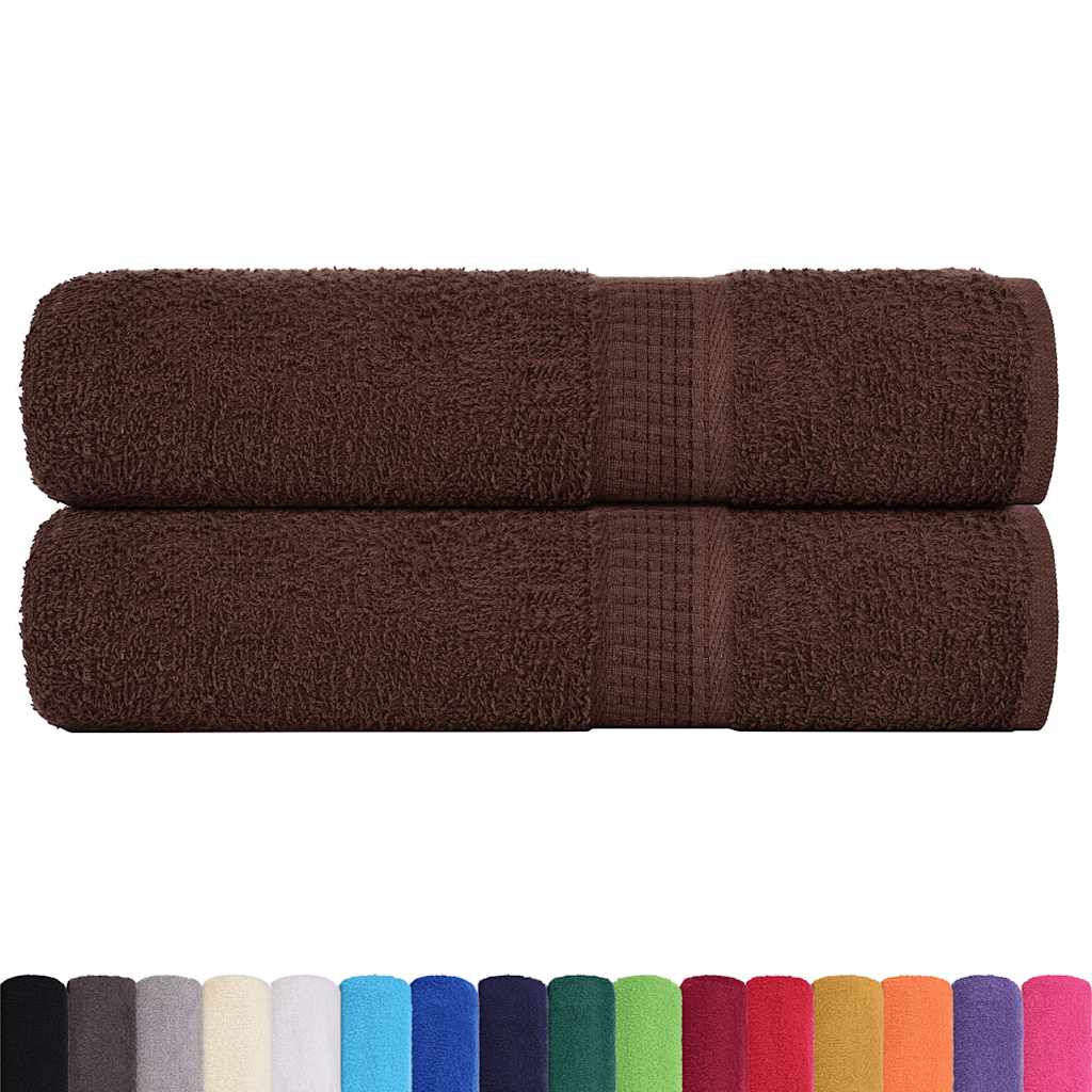 Ręczniki kuchenne 2 szt. brązowe 50x100 cm 360 g/m² 100% bawełna