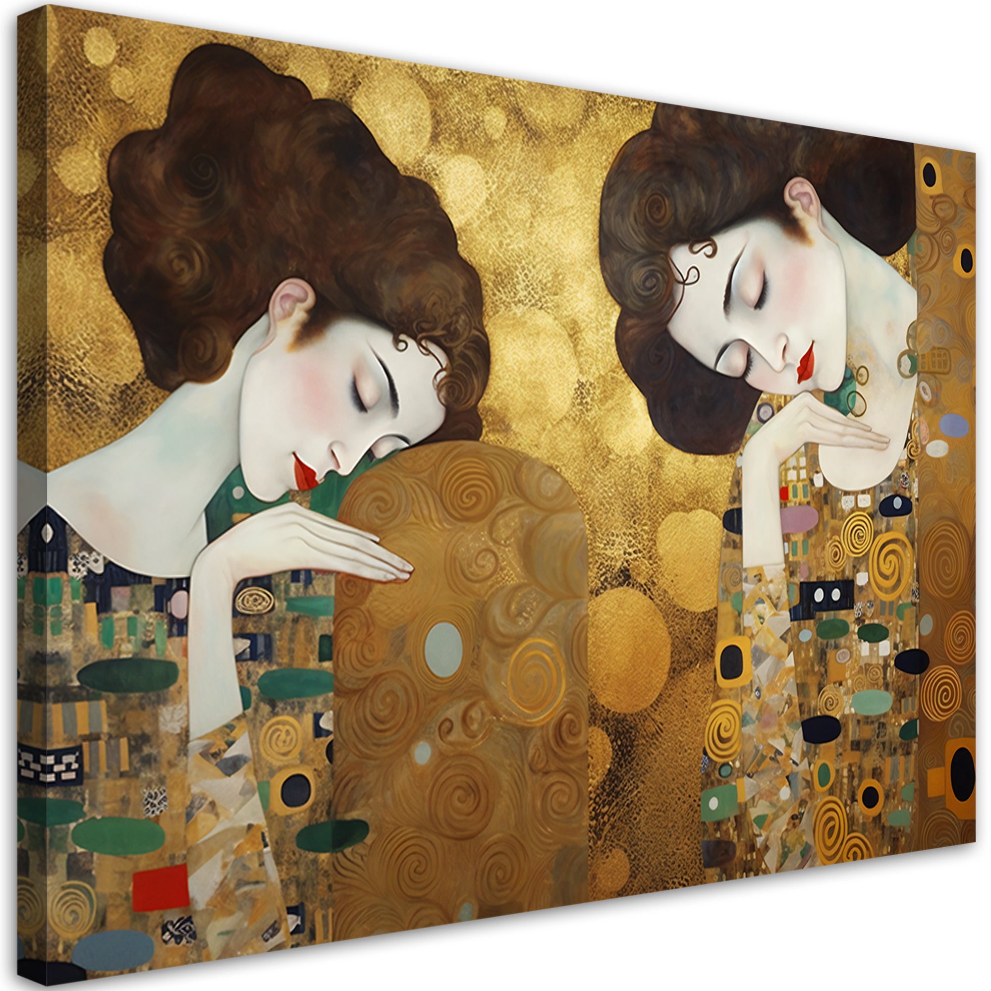 Obraz na płótnie, Portret kobiety w złocie - G. Klimt 90x60