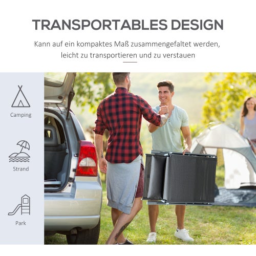 Chaise longue pliante de jardin et plage, dossier réglable 7 positions, métal gris avec coussin, 137x63,5x100,5 cm - 6