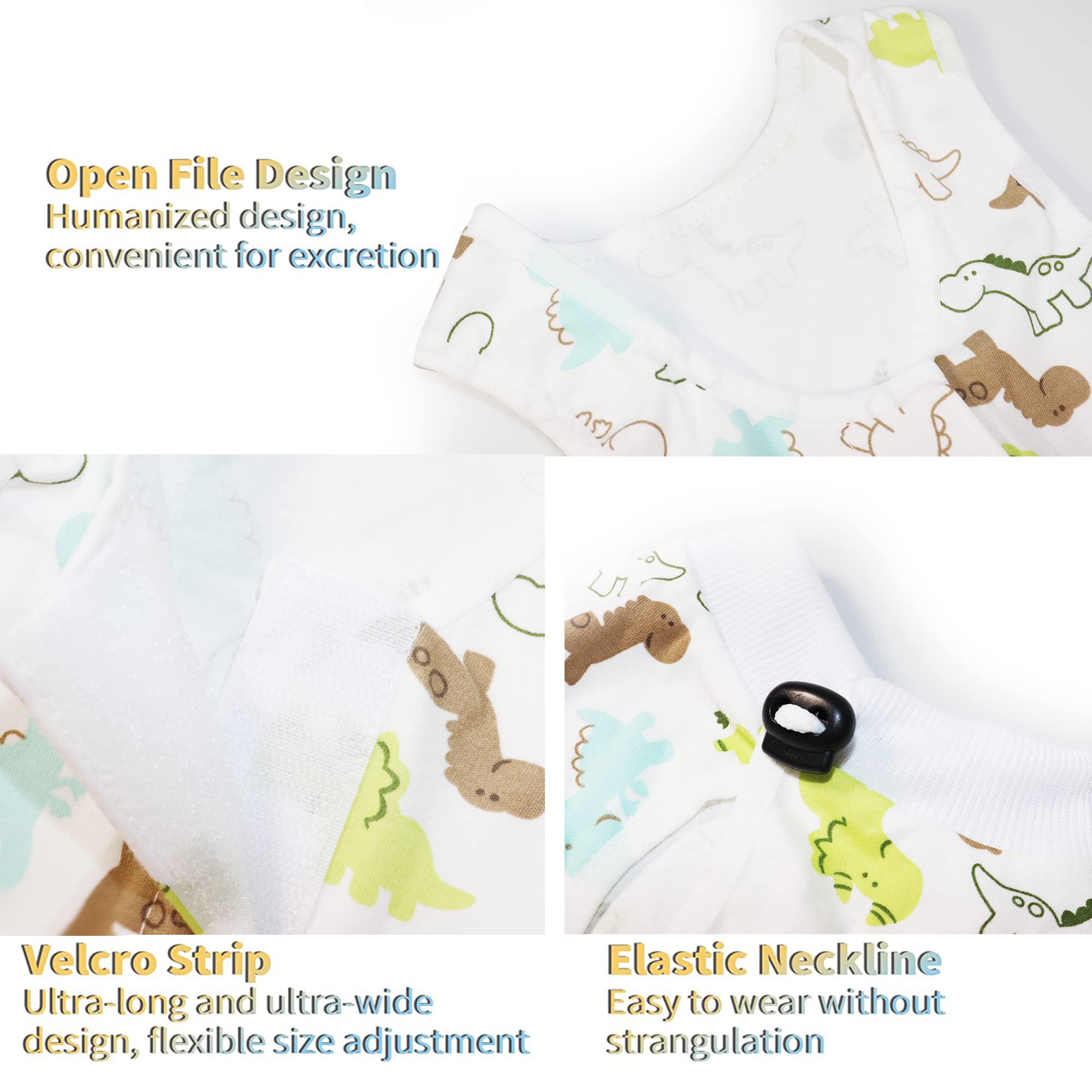 Roupa pós-castração para gatas, roupa pós-operatória para gatinhos, roupa anti-lambida (verde, tamanho S) - 4