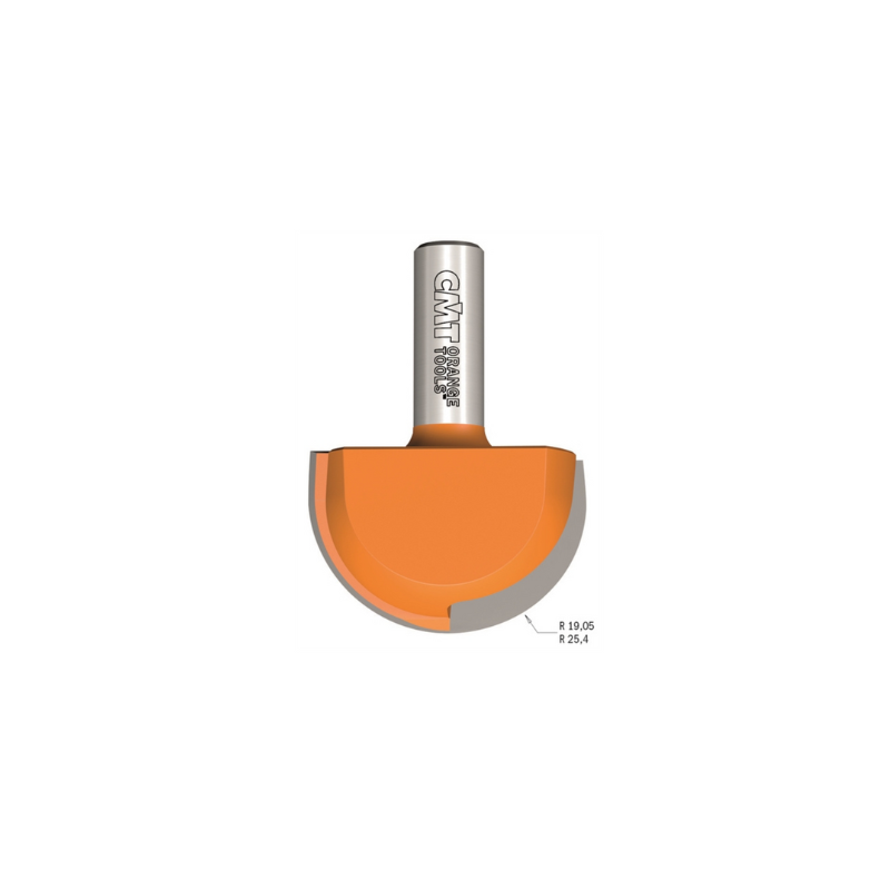 CMT 837.850.11 - Fresa r.convexo c/rodam. hm s=12.7 d=38.1 r