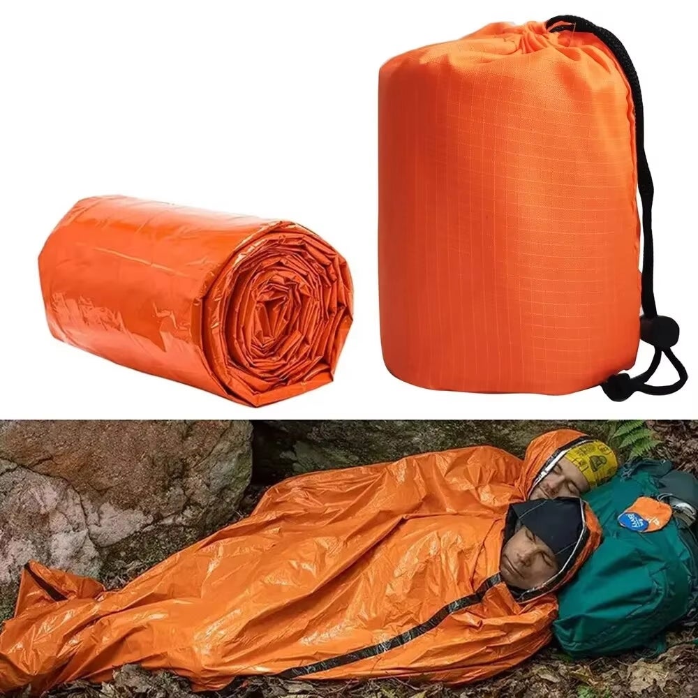 Saco de dormir cálido de emergencia, manta cálida con membrana ...