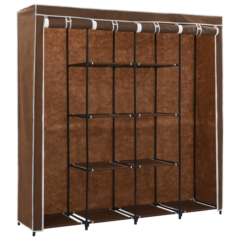 Armário com 4 compartimentos castanhos 175x45x170 cm - COMFORTXL - 3