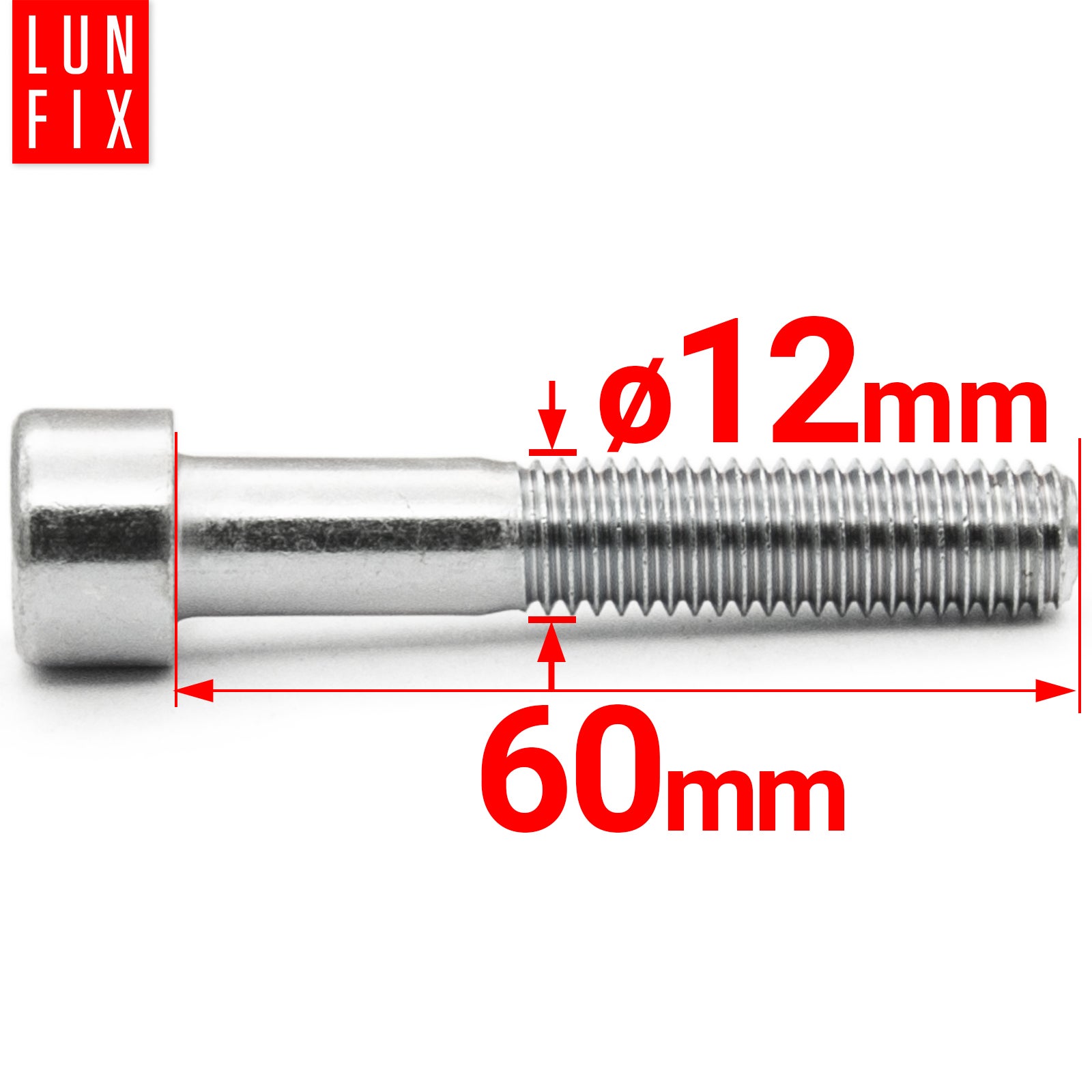 Śruba imbusowa DIN 912 M12 60 mm kl. 8.8 1kg