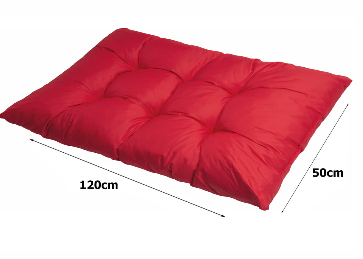 Set Coussins pour palettes 120x50 Assise-Dossier 120x50cm Rouge, coussins canapé extérieur/ matelas de palettes/ coussin de jardin avec dossier - 4