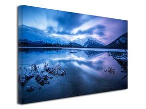 DECLINA Tableau Cadre Montagne PANORAMIQUE - Impression Photo Paysage