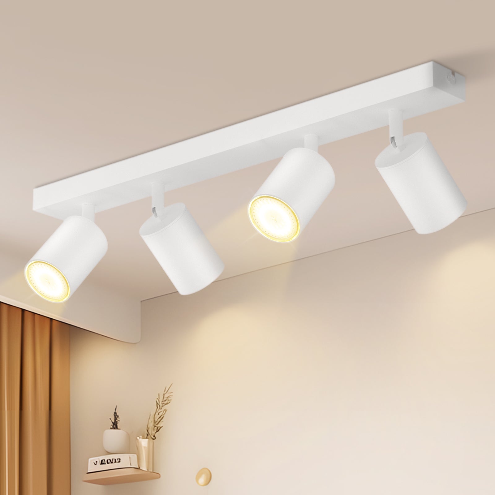 Nettlife Reflektorowa ścienny GU10, obrotowy 350°, przemysłowy, Spot LED do salonu i sypialni