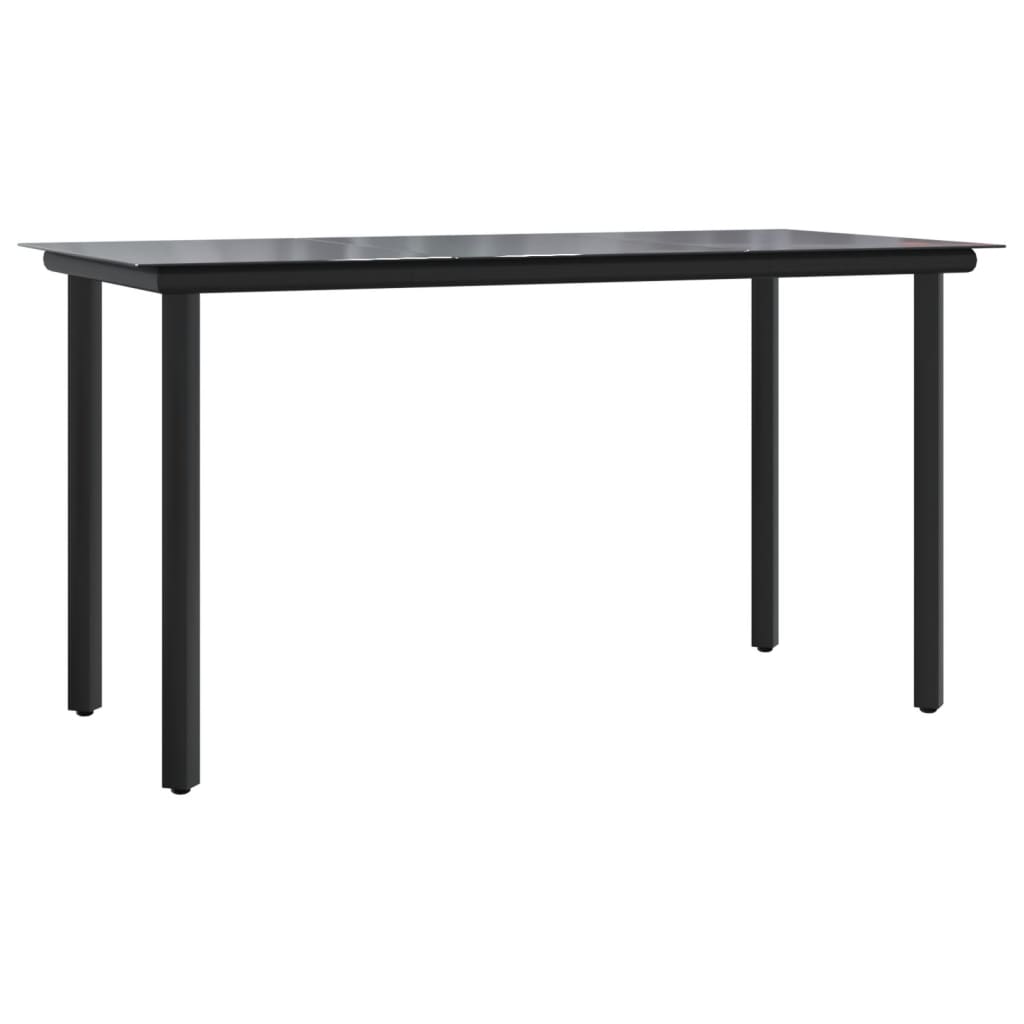 Ensemble à manger de jardin 5 pcs | Salon de jardin Noir Résine tressée - 7