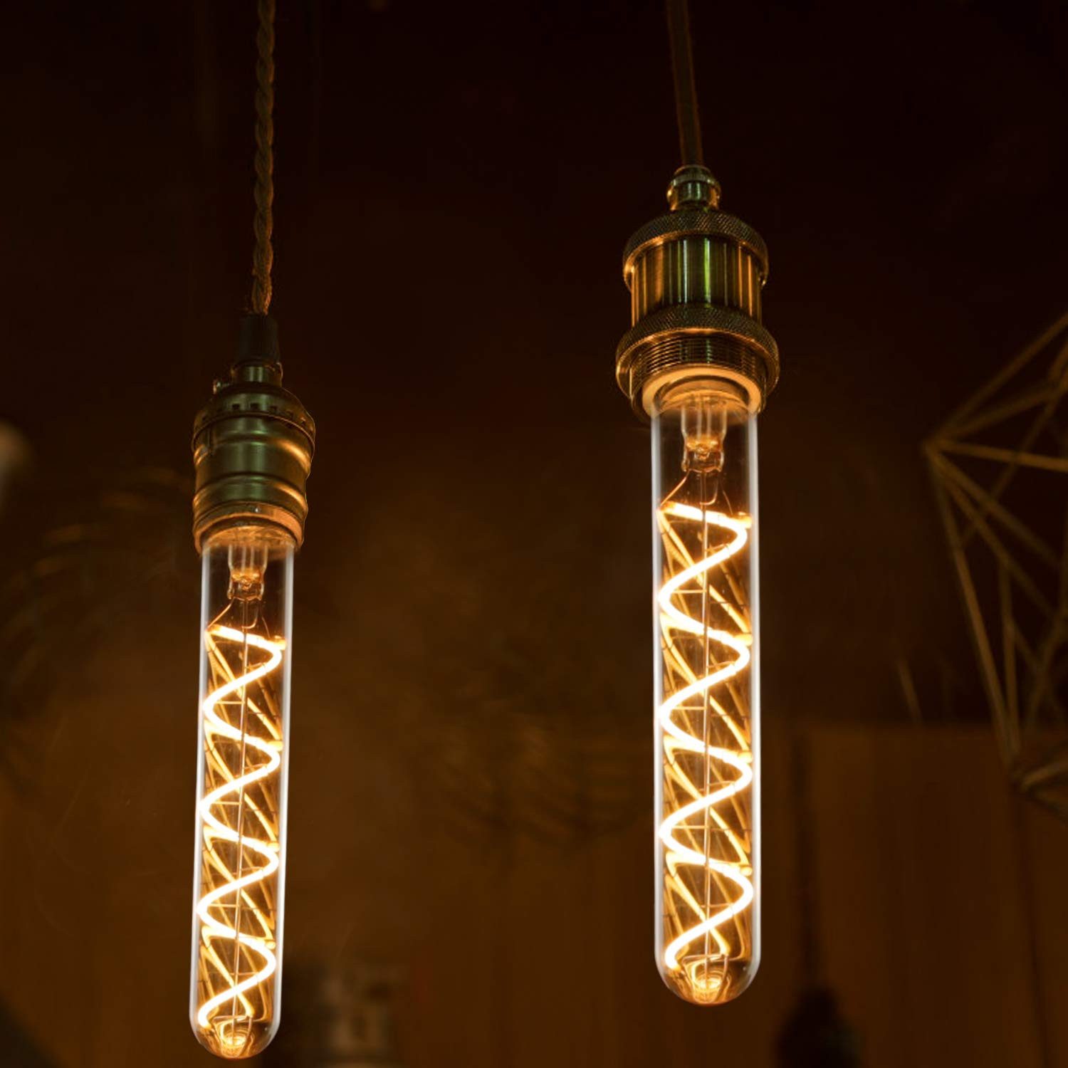 ZMH Ampoule LED Edison tubulaire vintage E27 4W blanc chaud - 7