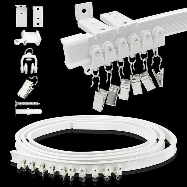 Binario Tenda Soffitto 1 2 3 4 5 6 7 8 9 10 M di binari per tende scorrevoli per soggiorno, montaggio a soffitto, binario per tende da doccia con