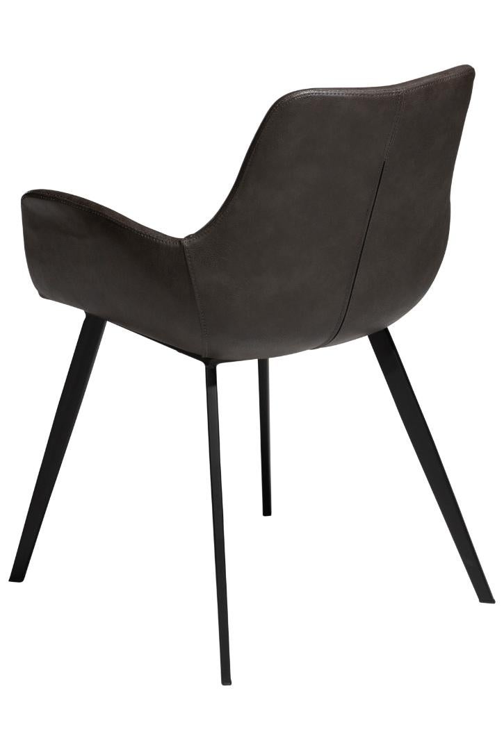 Hype Dan-Form krzesło stołowe z podłokietnikami PU skóra sztuczna grzybowa.