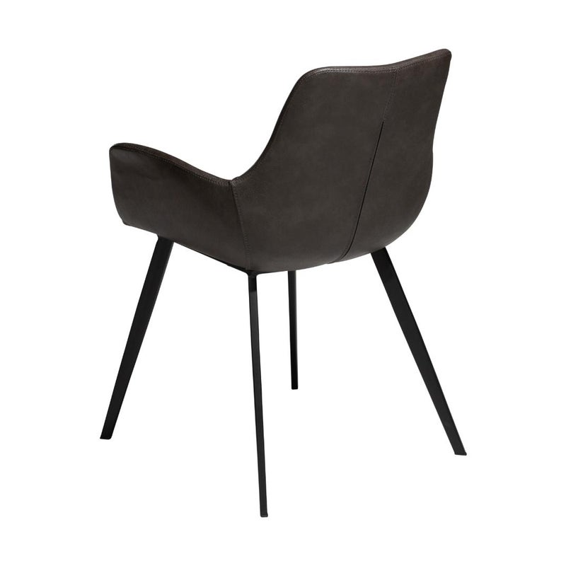 Hype Dan-Form krzesło stołowe z podłokietnikami PU skóra sztuczna grzybowa.