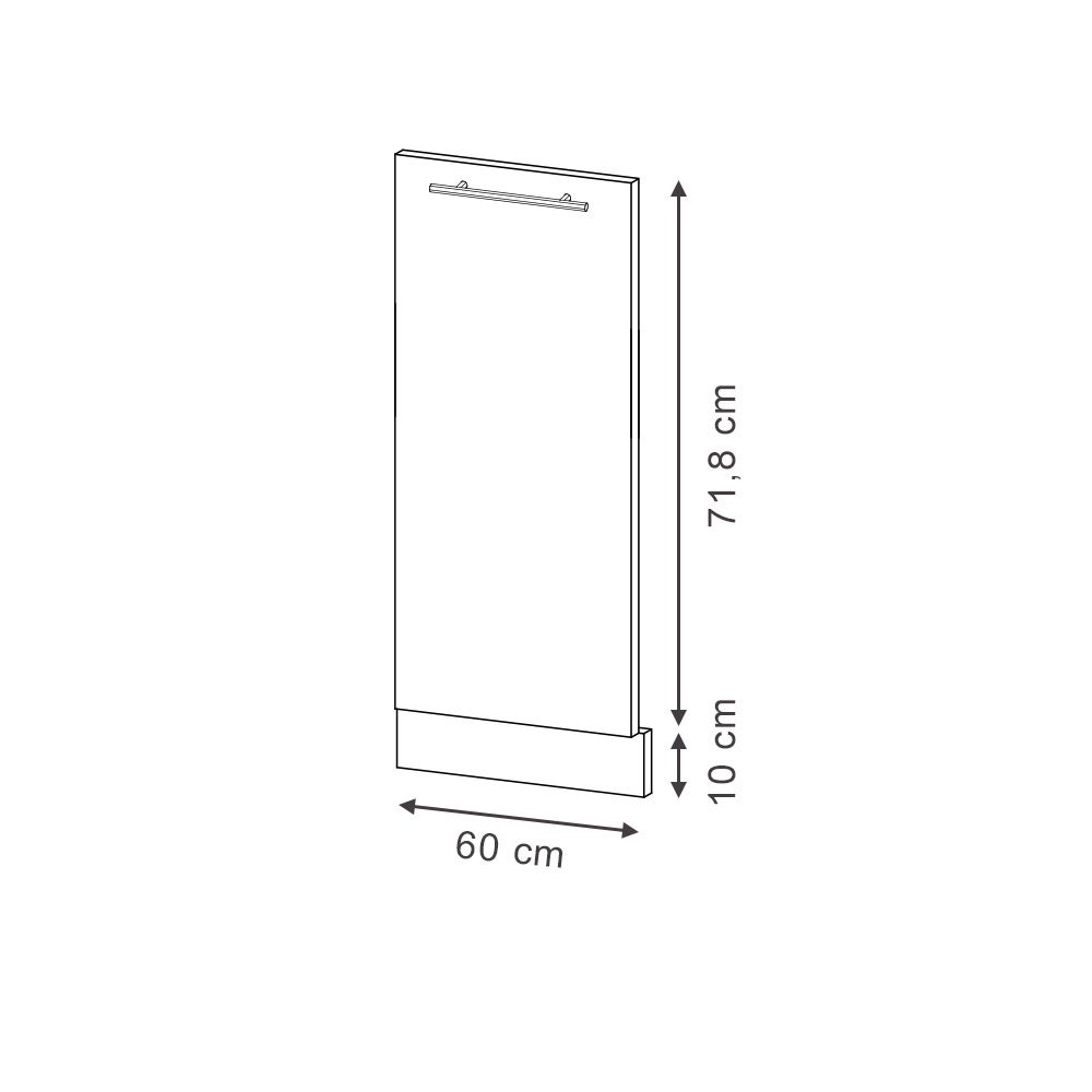 Vicco Façade de lave-vaisselle Fame-Line, Vert Or Campagne, 60cm sans PT - 2