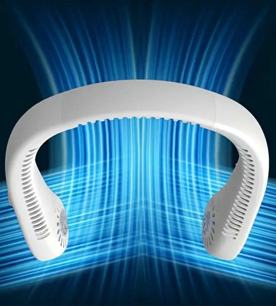 Ventilatore Da Collo Portatile KENSUKA NF4 - Ricaricabile USB 9600mAh, 5 Velocità, Pieghevole 180° - Foto 8