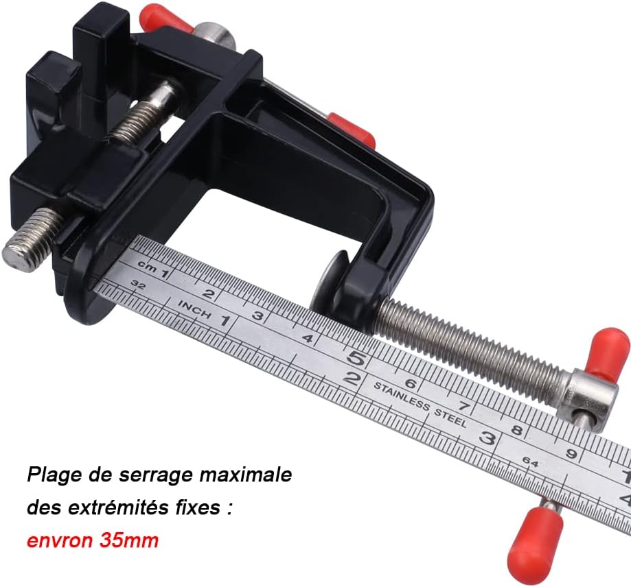 Mini torno universal de 35 mm, mordente ajustável, para artesanato e modelagem - 2