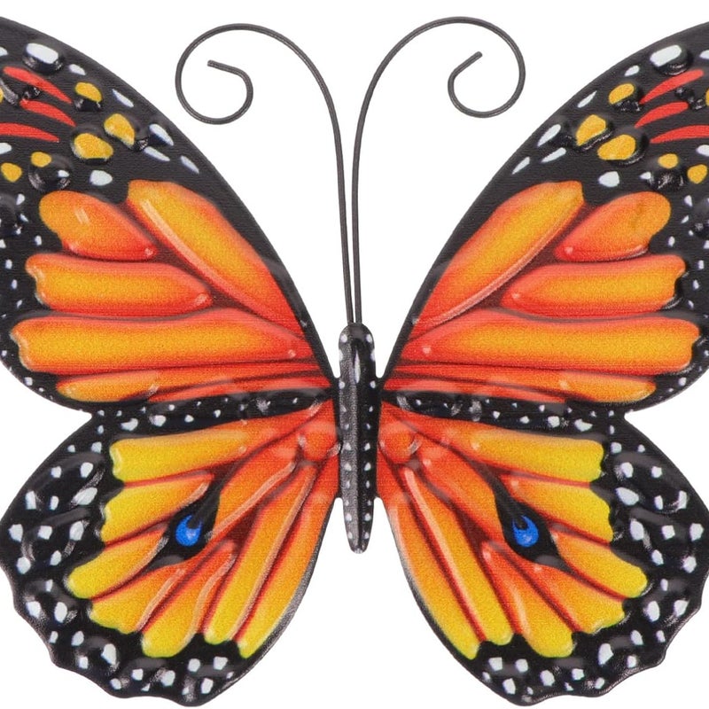 Żółta Metalowa Dekoracja Ścienna – Prosta Forma, Do Wewnątrz i Na Zewnątrz