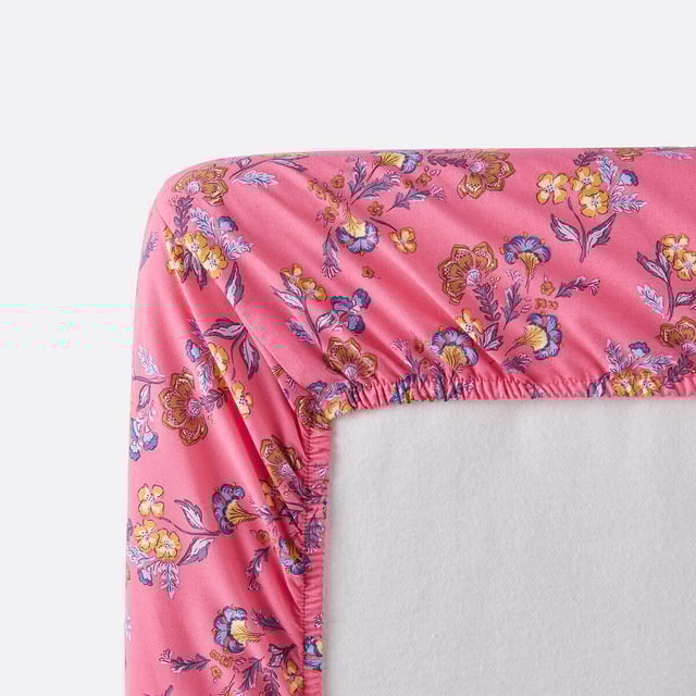 Drap housse 50% coton recyclé bonnet 25 cm Merline - Imprimé - 90 x 140 cm