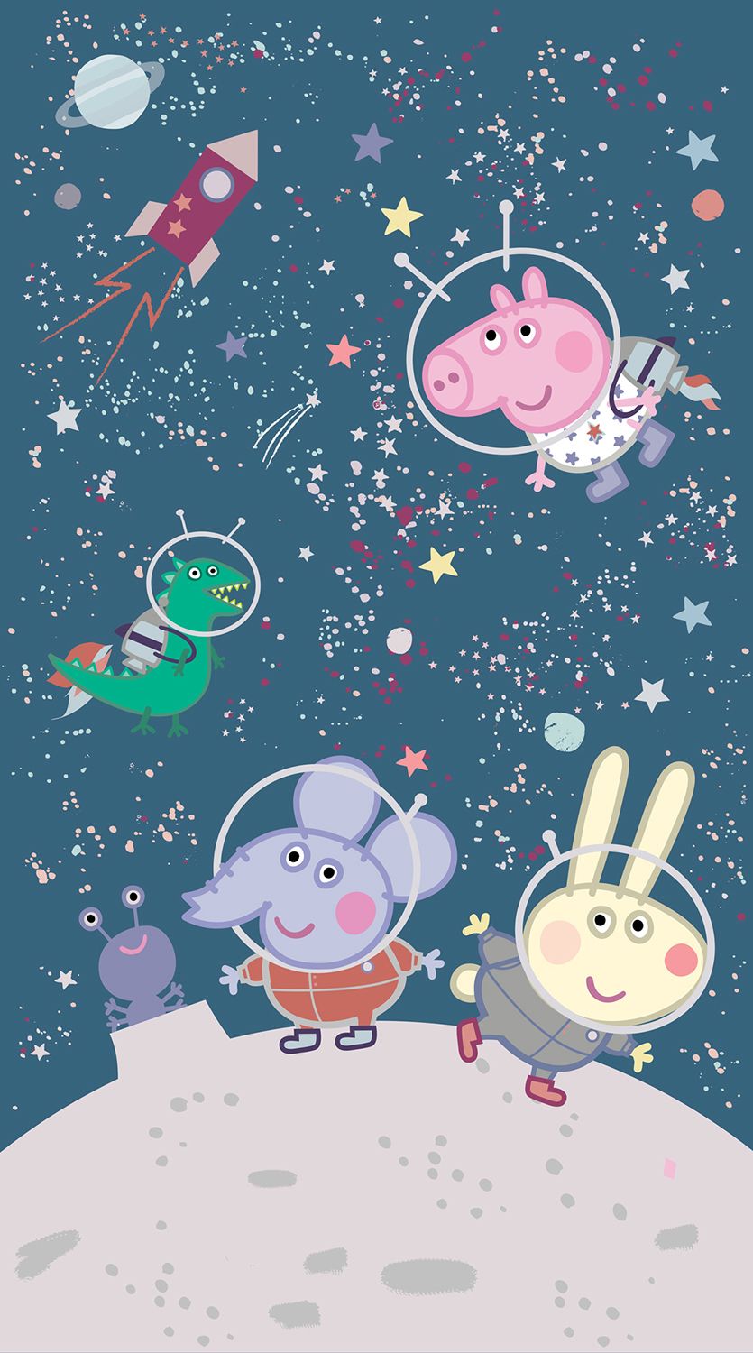 Fotomural peppa pig azul oscuro - 1,5 x 2,7 m - sanders & sanders