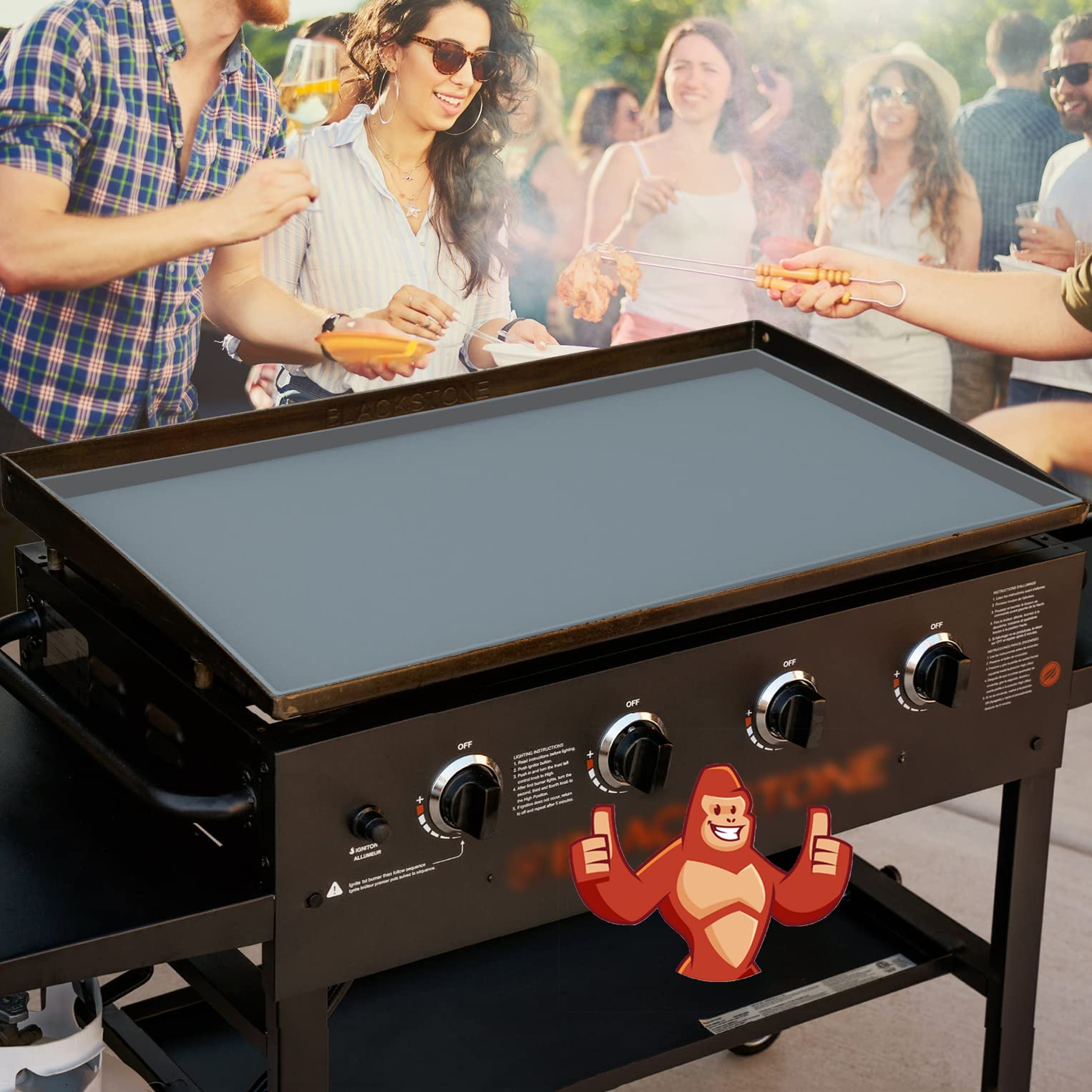 Mata do grillowania wykonana w z silikonu o wymiarach cali nieprzywierająca wielokrotnego użytku mata silikonowa grillowania odporna kurz rdzę szara