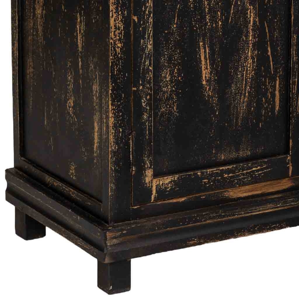 Armadio in legno nero fatto a mano 85x40x180h cm - 9