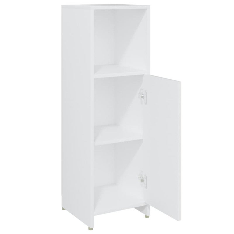 vidaXL Armadio da Bagno Bianco 30x30x95 cm in Legno Multistrato - 5