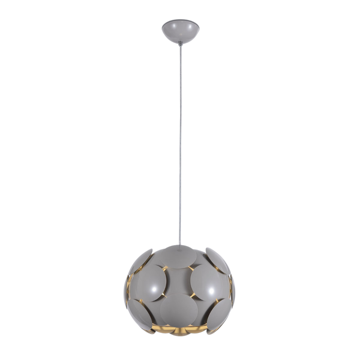 Lampa wisząca klosz z wielu elementów Santina GR szara 1xE27x60W tworzywo sztuczne wym:151x31x31cm IP20 Italux