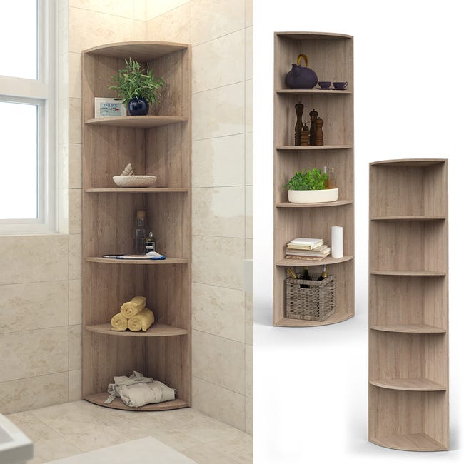 Libreria angolare moderna bianca alta 142cm 5 ripiani soggiorno Bekas | Leroy Merlin Libreria angolare moderna bianca alta 142cm 5 ripiani soggiorno Bekas | Leroy Merlin